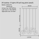GobekUsa Bubble Glass LED Chandelier for Kids Room Kitchen Office Restaurant