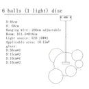 GobekUsa Bubble Glass LED Chandelier for Kids Room Kitchen Office Restaurant