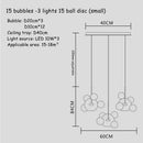 GobekUsa Bubble Glass LED Chandelier for Kids Room Kitchen Office Restaurant