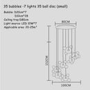 GobekUsa Bubble Glass LED Chandelier for Kids Room Kitchen Office Restaurant