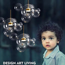 GobekUsa Bubble Glass LED Chandelier for Kids Room Kitchen Office Restaurant