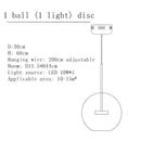 GobekUsa Bubble Glass LED Chandelier for Kids Room Kitchen Office Restaurant