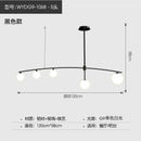 GobekUsa Bubble Iron Chandelier: Minimalist Nordic Kitchen Restaurant Island Light