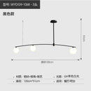 GobekUsa Bubble Iron Chandelier: Minimalist Nordic Kitchen Restaurant Island Light