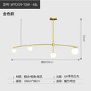 GobekUsa Bubble Iron Chandelier: Minimalist Nordic Kitchen Restaurant Island Light