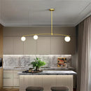 GobekUsa Bubble Iron Chandelier: Minimalist Nordic Kitchen Restaurant Island Light