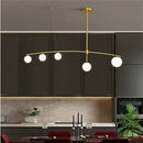 GobekUsa Bubble Iron Chandelier: Minimalist Nordic Kitchen Restaurant Island Light