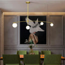 GobekUsa Bubble Iron Chandelier: Minimalist Nordic Kitchen Restaurant Island Light