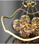 GobekUsa Bubble Pendant Chandelier: Modern Dimmable LED Lighting for Home Decor