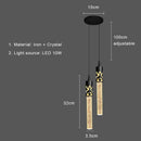 GobekUsa Bubbles Crystal Pendant Light: Nordic Modern Hanging Lamp for Bedroom & Living Room