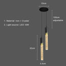 GobekUsa Bubbles Crystal Pendant Light: Nordic Modern Hanging Lamp for Bedroom & Living Room