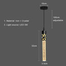 GobekUsa Bubbles Crystal Pendant Light: Nordic Modern Hanging Lamp for Bedroom & Living Room