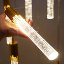 GobekUsa Bubbles Crystal Pendant Light: Nordic Modern Hanging Lamp for Bedroom & Living Room