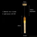 GobekUsa Bubbles Crystal Pendant Light: Nordic Modern Hanging Lamp for Bedroom & Living Room