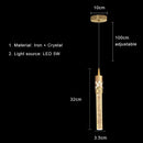 GobekUsa Bubbles Crystal Pendant Light: Nordic Modern Hanging Lamp for Bedroom & Living Room