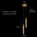 GobekUsa Bubbles Crystal Pendant Light: Nordic Modern Hanging Lamp for Bedroom & Living Room