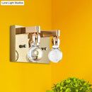 GobekUsa Modern Gold Bulb-Shaped Crystal Wall Sconce - Bedroom Bubble Light Fixture