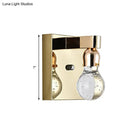 GobekUsa Modern Gold Bulb-Shaped Crystal Wall Sconce - Bedroom Bubble Light Fixture