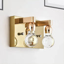GobekUsa Modern Gold Bulb-Shaped Crystal Wall Sconce - Bedroom Bubble Light Fixture