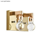 GobekUsa Modern Gold Bulb-Shaped Crystal Wall Sconce - Bedroom Bubble Light Fixture