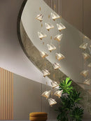 GobekUsa Butterfly Acrylic Chandelier Modern Ceiling Light Pendant Lamp for Living Room