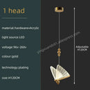 GobekUsa Butterfly Acrylic Chandelier Modern Ceiling Light Pendant Lamp for Living Room