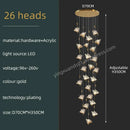 GobekUsa Butterfly Acrylic Chandelier Modern Ceiling Light Pendant Lamp for Living Room