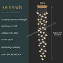 GobekUsa Butterfly Acrylic Chandelier Modern Ceiling Light Pendant Lamp for Living Room