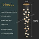 GobekUsa Butterfly Acrylic Chandelier Modern Ceiling Light Pendant Lamp for Living Room