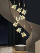 GobekUsa Butterfly Acrylic Chandelier Modern Ceiling Light Pendant Lamp for Living Room
