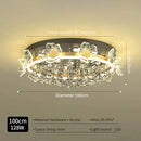 GobekUsa Elegant Butterfly Flower Crystal Ceiling Lamp for Romantic Home Decor
