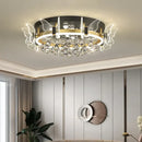 GobekUsa Elegant Butterfly Flower Crystal Ceiling Lamp for Romantic Home Decor