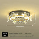 GobekUsa Elegant Butterfly Flower Crystal Ceiling Lamp for Romantic Home Decor