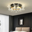 GobekUsa Elegant Butterfly Flower Crystal Ceiling Lamp for Romantic Home Decor