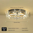GobekUsa Elegant Butterfly Flower Crystal Ceiling Lamp for Romantic Home Decor