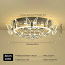 GobekUsa Elegant Butterfly Flower Crystal Ceiling Lamp for Romantic Home Decor
