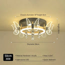 GobekUsa Elegant Butterfly Flower Crystal Ceiling Lamp for Romantic Home Decor