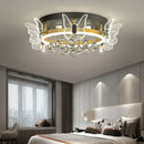 GobekUsa Elegant Butterfly Flower Crystal Ceiling Lamp for Romantic Home Decor