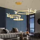 GobekUsa Butterfly Crystal Chandelier: Modern Nordic Light Luxury for Living Room, Dining Room, Bedroom