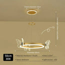 GobekUsa Butterfly Crystal Chandelier: Modern Nordic Light Luxury for Living Room, Dining Room, Bedroom