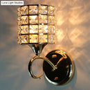 GobekUsa Modern Metal Wall Light Fixture with Crystal Shade and Cylinder Design - Ideal for Living Room