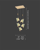GobekUsa Butterfly LED Chandelier: Modern Hanging Light for Home, Bedroom, Coffee Store & More