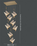 GobekUsa Butterfly LED Chandelier: Modern Hanging Light for Home, Bedroom, Coffee Store & More
