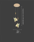 GobekUsa Butterfly LED Chandelier: Modern Hanging Light for Home, Bedroom, Coffee Store & More