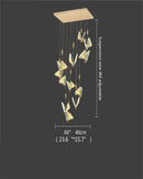 GobekUsa Butterfly LED Chandelier: Modern Hanging Light for Home, Bedroom, Coffee Store & More