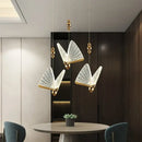 GobekUsa Butterfly LED Chandelier: Modern Hanging Light for Home, Bedroom, Coffee Store & More