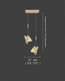 GobekUsa Butterfly LED Chandelier: Modern Hanging Light for Home, Bedroom, Coffee Store & More