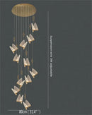 GobekUsa Butterfly LED Chandelier: Modern Hanging Light for Home, Bedroom, Coffee Store & More