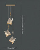 GobekUsa Butterfly LED Chandelier: Modern Hanging Light for Home, Bedroom, Coffee Store & More