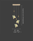 GobekUsa Butterfly LED Chandelier: Modern Hanging Light for Home, Bedroom, Coffee Store & More